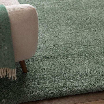 Atlas Plush Plain Soft Polypropylene Shaggy Sage Rug-Asiatic Carpets-Rug Love - The Most Loved Rug Store